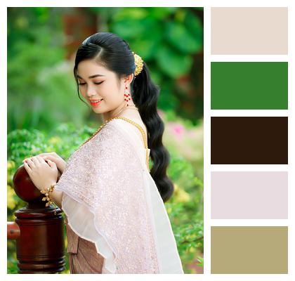 Fashion Traditional Clothing Asian Woman Image